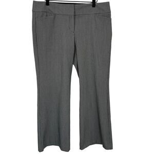 Express Women Editor Houndstooth Wide Leg High Rise Trouser Pants Black 12 Short